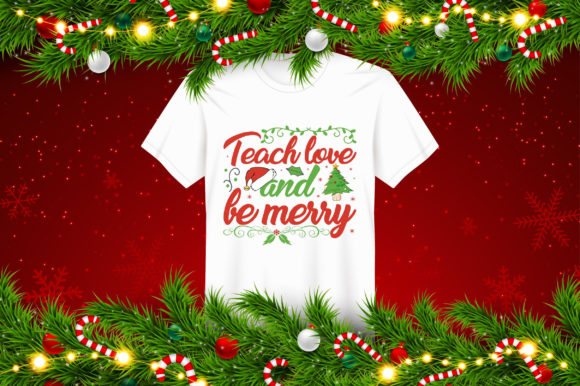 Love Christmas Teacher Graphics & T-Shirt Designs