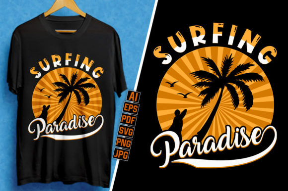 Reviewing Surfing T-Shirt Design Tee 03 for Embroidery