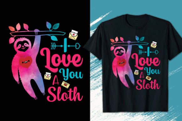 Reviewing the Sloth Valentine T-Shirt Design for Embroidery